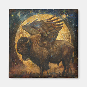 Geflügelter Büffelbisonmagnet Magnet