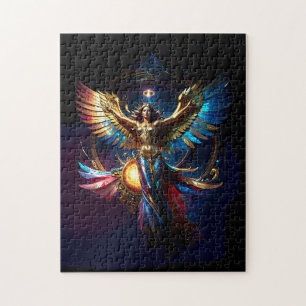 Geflügelter Engel der Freiheit Fantasy-Kunst Puzzle