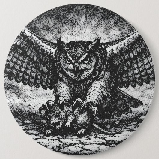 Geflügelter Eulen-Sentinel von BurnsInHell Button (Vorderseite)