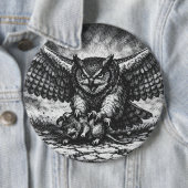Geflügelter Eulen-Sentinel von BurnsInHell Button (Beispiel)