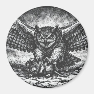 Geflügelter Eulen-Sentinel von BurnsInHell Magnet