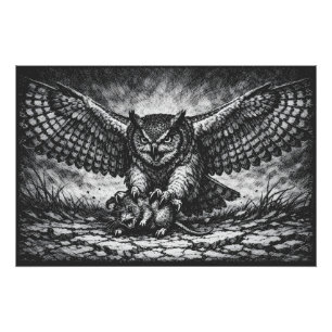 Geflügelter Eulen-Sentinel von BurnsInHell Poster