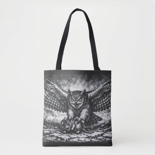 Geflügelter Eulen-Sentinel von BurnsInHell Tasche (Vorderseite)