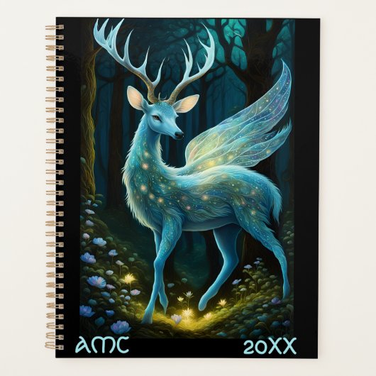 Geflügelter Hirsch Fantasy Planer (Vorderseite)