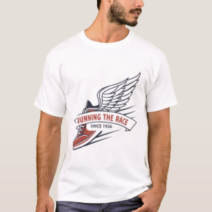 Geflügelter Laufschuh läuft seit 1926 Rennen T-Shirt