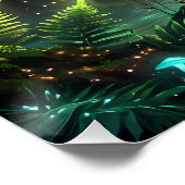Geflügelter Leopard – Fantasie Tierillustration Poster (Ecke)