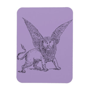 Geflügelter Löwe, Symbol des heiligen Markus Magnet