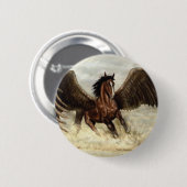 Geflügelter Pegasus Button (Vorne & Hinten)