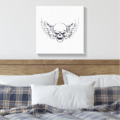 Geflügelter Totenkopf Leinwanddruck (Insitu (Schlafzimmer))