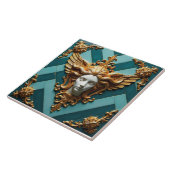 Geflügeltes Antlitz der Vesta Fliese (Seite)