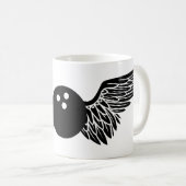 geflügeltes Bowling Kaffeetasse (VorderseiteRechts)