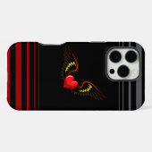 Geflügeltes Herz iPhone Hülle (Rückseite (Horizontal))