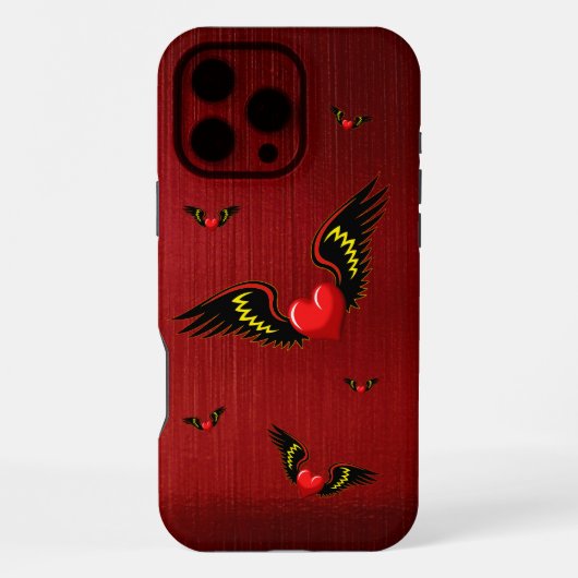Geflügeltes Herz iPhone Hülle (Rückseite)