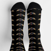 Geflügeltes Hippie-Friedenssymbol Thunder_Cove Socken (Oben)