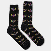 Geflügeltes Hippie-Friedenssymbol Thunder_Cove Socken (Rechts)