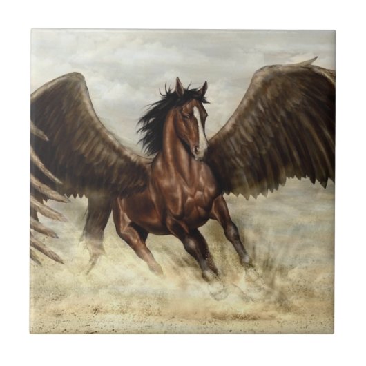 Geflügeltes Pegasus Fliese (Vorderseite)
