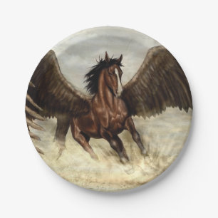 Geflügeltes Pegasus   Pappteller