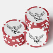 geflügeltes Pegasus-Pferd Pokerchip-Emblem Pokerchips (Stapel)