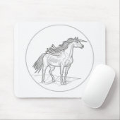 Geflügeltes Pferd 🐴 Mousepad (Mit Mouse)