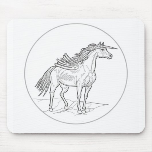 Geflügeltes Pferd 🐴 Mousepad (Vorne)