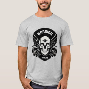 Geflügeltes Schädel-Kunstwerk T-Shirt