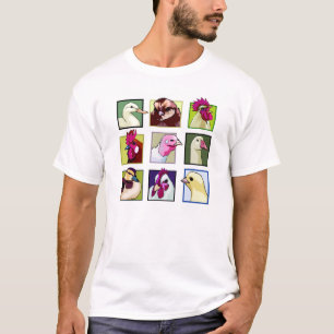 Geflügelvögel: Hühner (Huhn, Ente, Gans, Truthahn) T-Shirt
