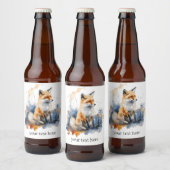 Geflüster des wilden Fuchses in Wasserfarbe, nach Bierflaschenetikett (Flaschen)