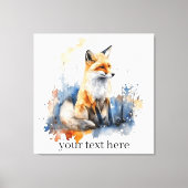 Geflüster des wilden Fuchses in Wasserfarbe, nach Leinwanddruck (Vorderseite)