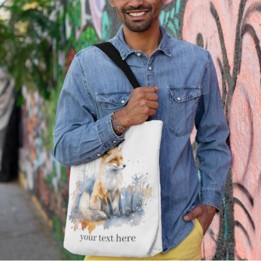 Geflüster des wilden Fuchses in Wasserfarbe, nach Tasche