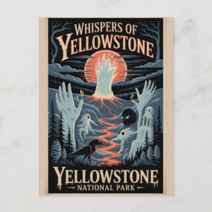 Geflüster des Yellowstone-Geister-Nationalparks Be Postkarte