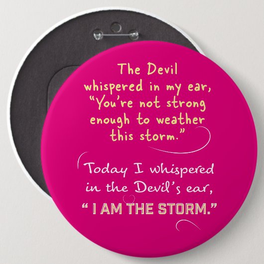 Geflüstert zum Teufel bin ich die Sturmknöpfe Button (Vorne & Hinten)