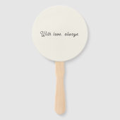 Geflüsterte Blütenblätter um elegante minimalistis Fächer (Rückseite)