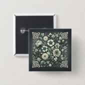Geflüstertes Kleeblatt-Knotenwerk-Garten Button (Vorne & Hinten)
