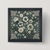 Geflüstertes Kleeblatt-Knotenwerk-Garten Button (Vorderseite)