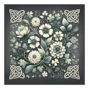 Geflüstertes Kleeblatt-Knotenwerk-Garten Fotodruck