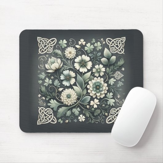 Geflüstertes Kleeblatt-Knotenwerk-Garten Mousepad (Mit Mouse)