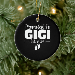 Gefördert zu Gigi 2024 Geschenke Schwangerschaft A Keramik Ornament