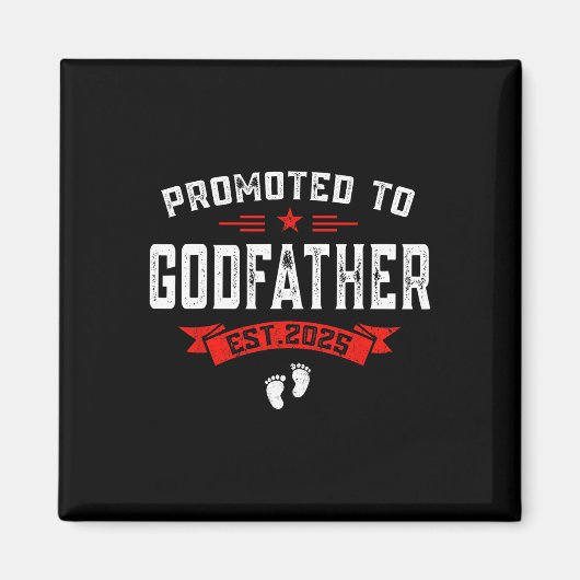 Gefördert zu Godvater 2025 Funny Pregnancy Announc Magnet (Vorne)