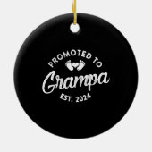 Gefördert zu Grampa Est 2024 Funny New Grampa Gesc Keramik Ornament (Hinten)
