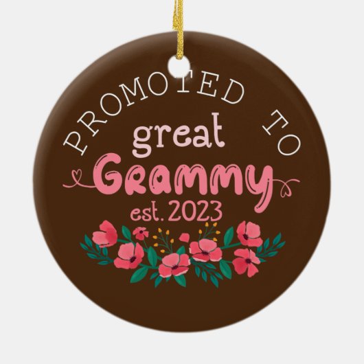 Gefördert zu Great Grammy Est 2023 Geschenke Oma Keramik Ornament (Hinten)