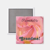 Gefördert zur Großmutter! Magnetgeschenke rosa Magnet (Vorderseite/Rückseite)