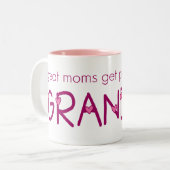 Gefördert zur Großmutter Zweifarbige Tasse (Vorderseite Links)