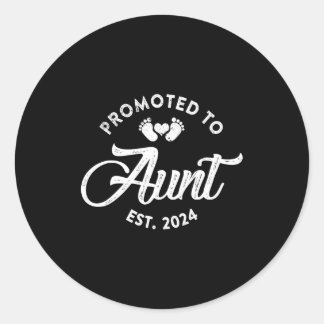 Gefördert zur Tante Est 2024 Funny New Tunt Gift Runder Aufkleber