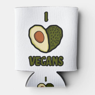 Geformte Avocado des Liebe I Vegans-Herzens Dosenkühler