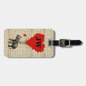 Geformte Ballone des Elefanten und des Herzens Gepäckanhänger (Vorderseite horizontal)