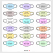 Geformte, benutzerdefinierte Textrahmenmaske Aufkleber (Blatt)