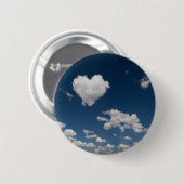 Geformte Wolke des Herzens Button (Vorne & Hinten)