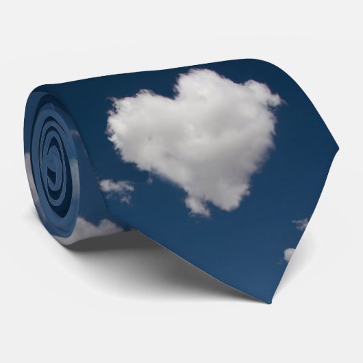 Geformte Wolke des Herzens Krawatte (Gerollt)