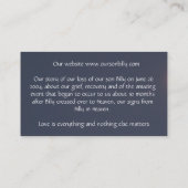 Geformter Mond des Visitenkarteherzens Visitenkarte (Rückseite)