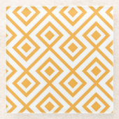 Geformtes geometrisches Muster der Raute Glasuntersetzer (Vorderseite)